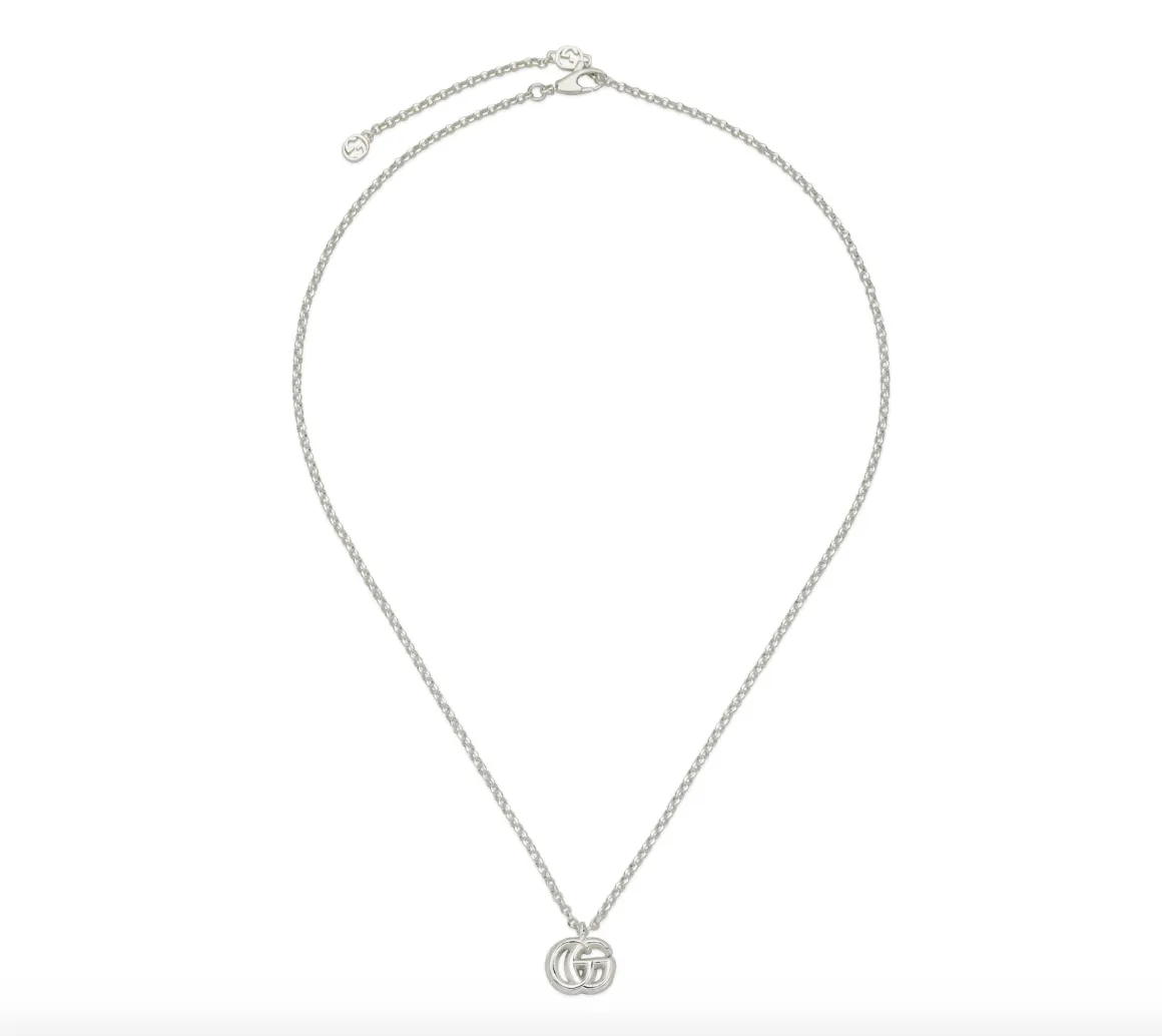 Gucci Silver Marmont GG Necklace 16"