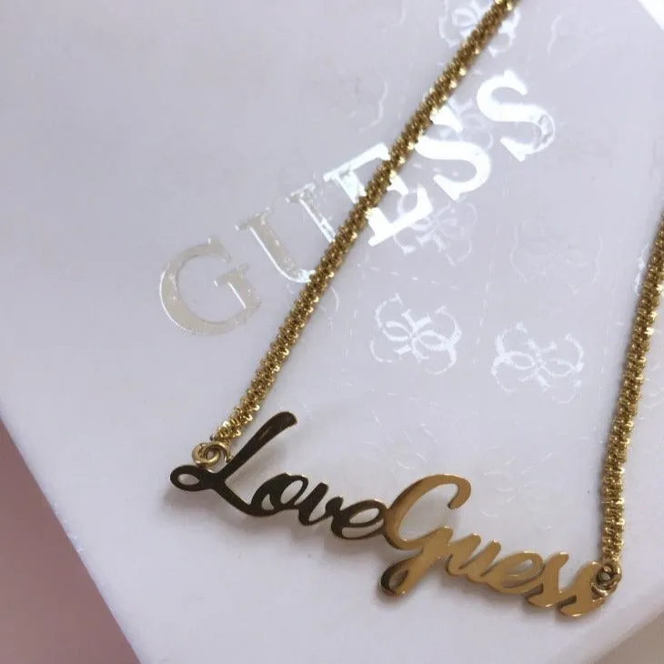 Guess Dream & Love Gold Necklace