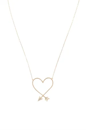 HEART ARROW PENDANT NECKLACE