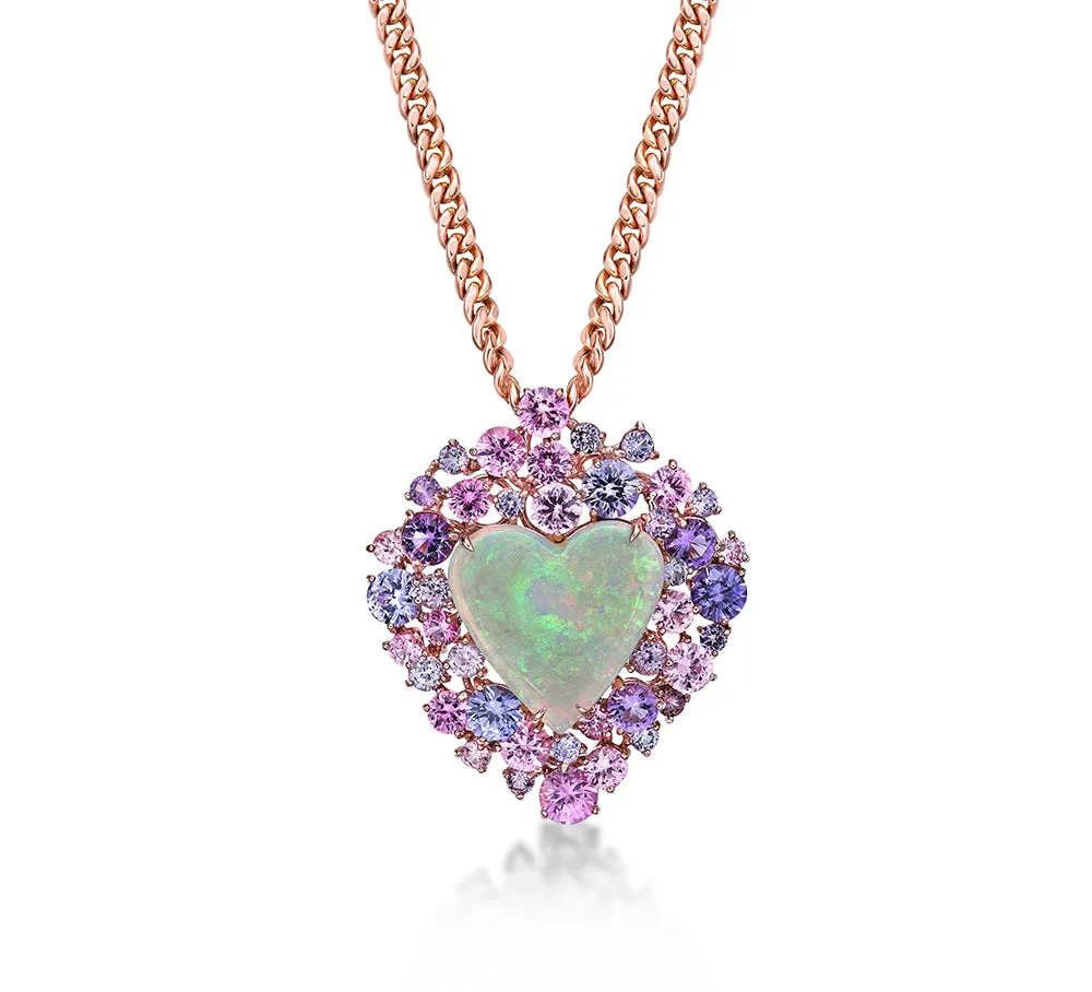 Heart Shape Australian Crystal Opal