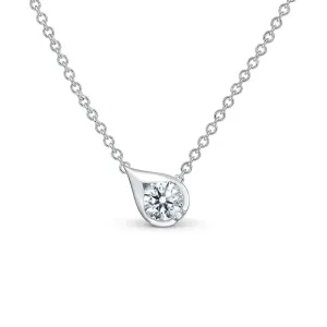 Hearts On Fire LU 18k White Gold Diamond Droplet Necklace - .33cts