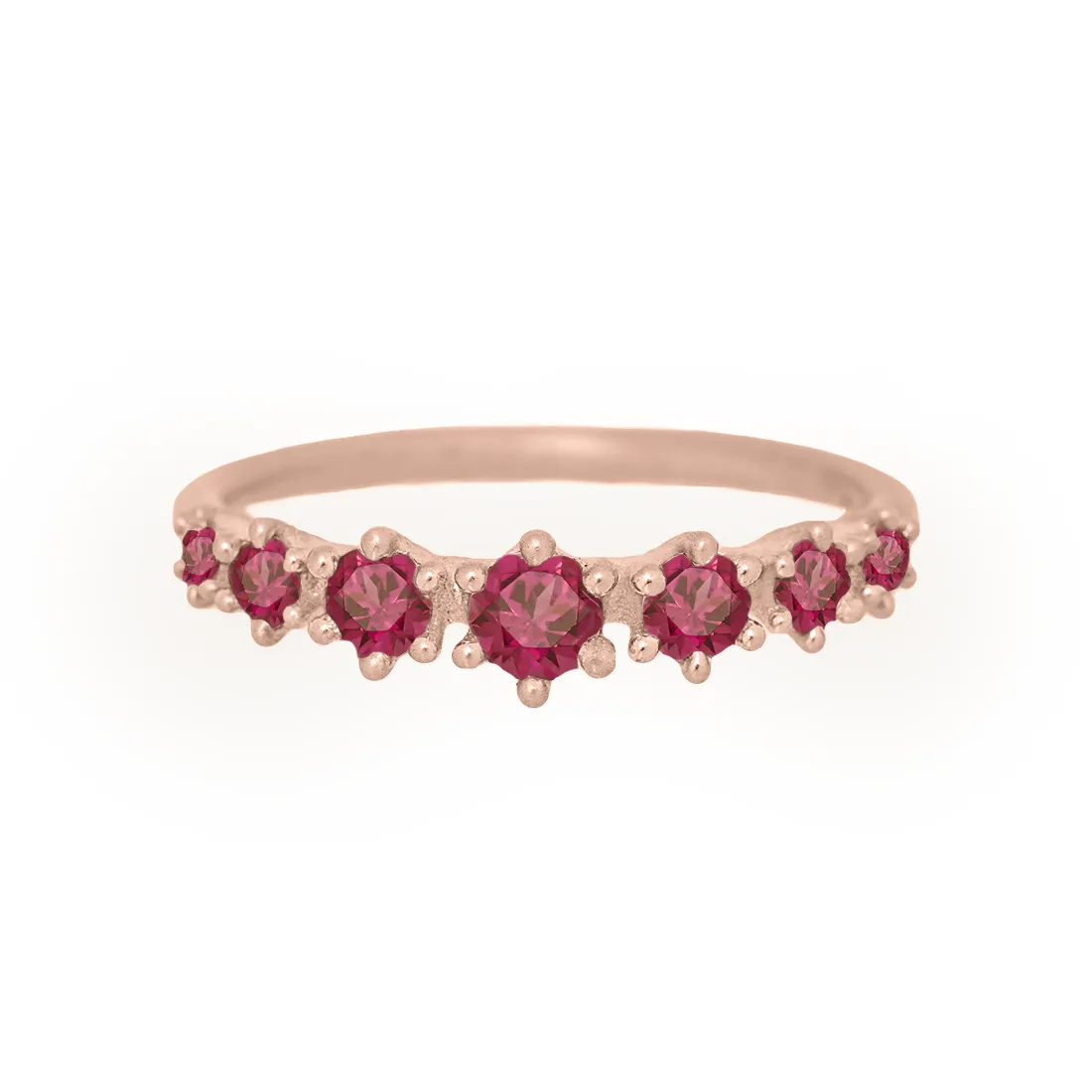 Helena Ring, petite, Garnet