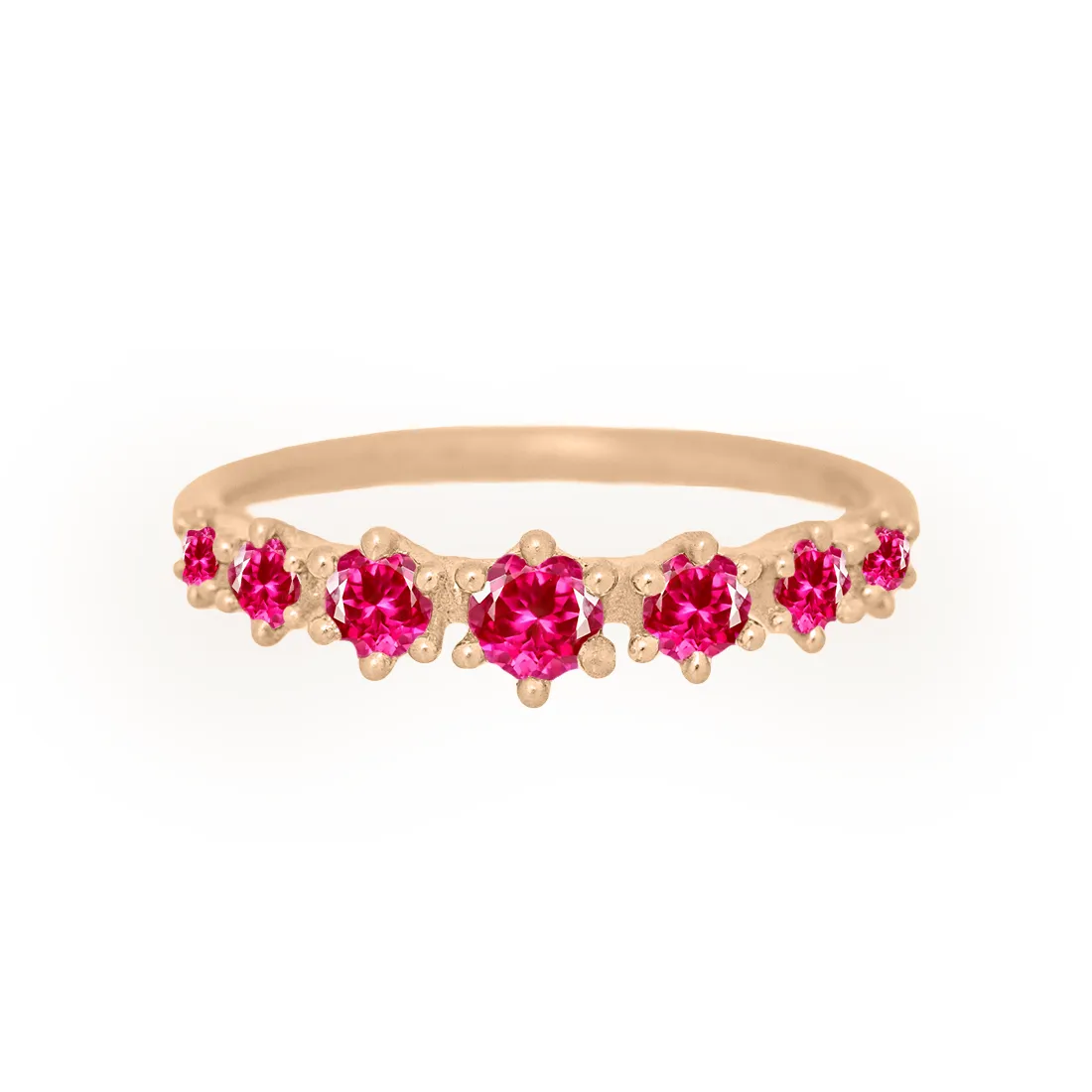 Helena Ring, petite, Pink Ruby