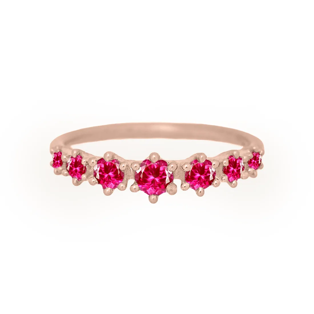Helena Ring, petite, Pink Ruby