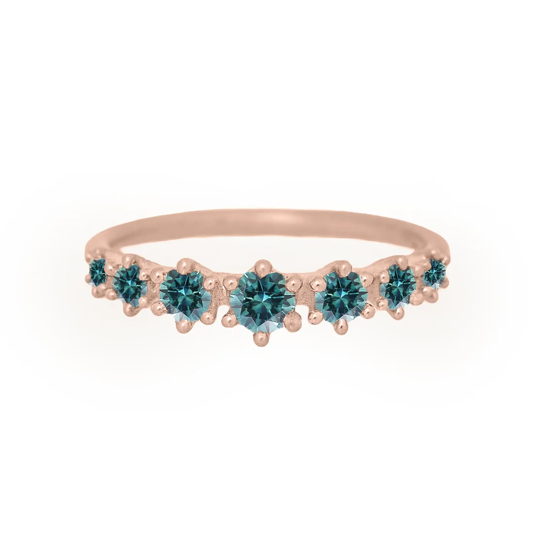 Helena Ring, petite, Teal Sapphire