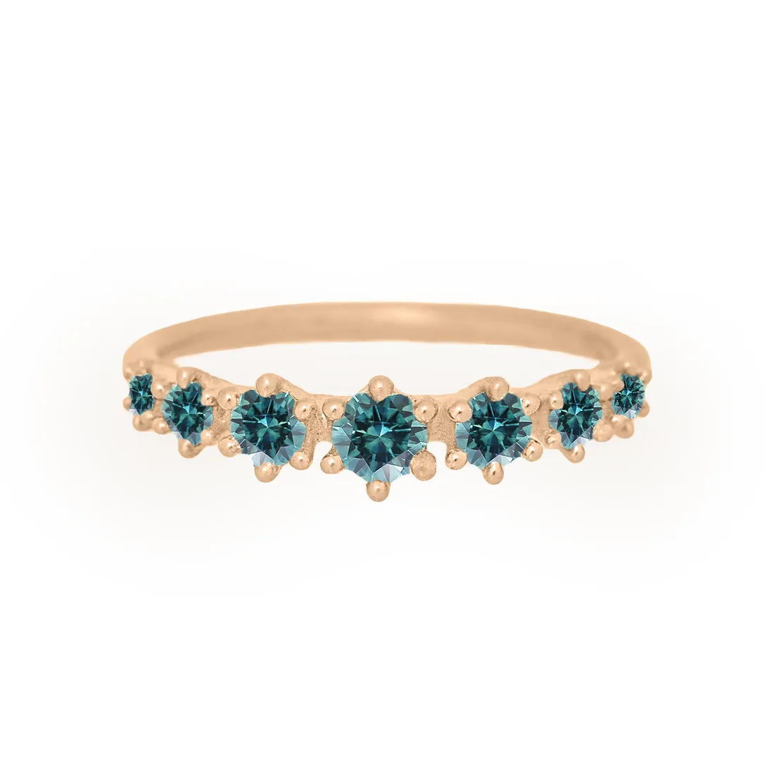 Helena Ring, petite, Teal Sapphire