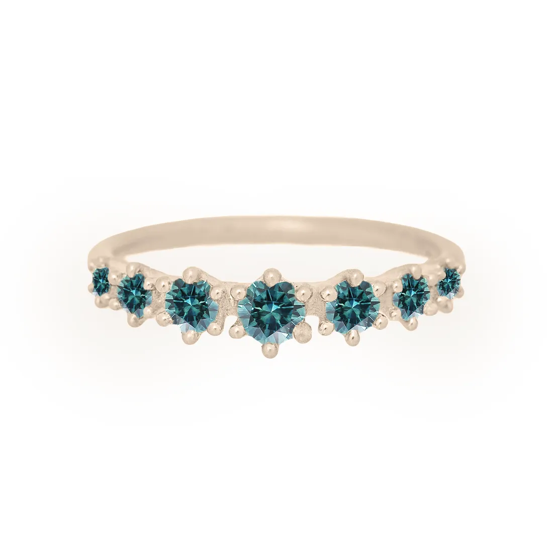 Helena Ring, petite, Teal Sapphire