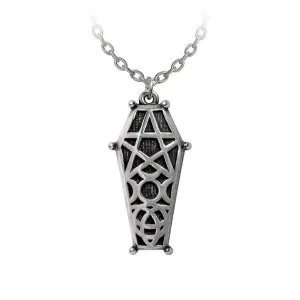 Hex Coffin Pendant Necklace