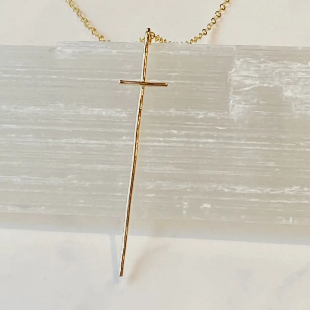 His Faith Gold Cross Necklace