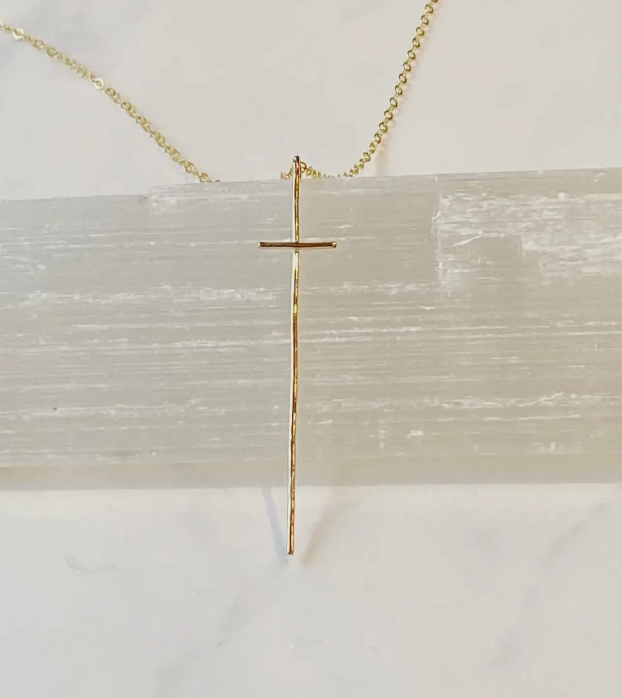 His Faith Gold Cross Necklace
