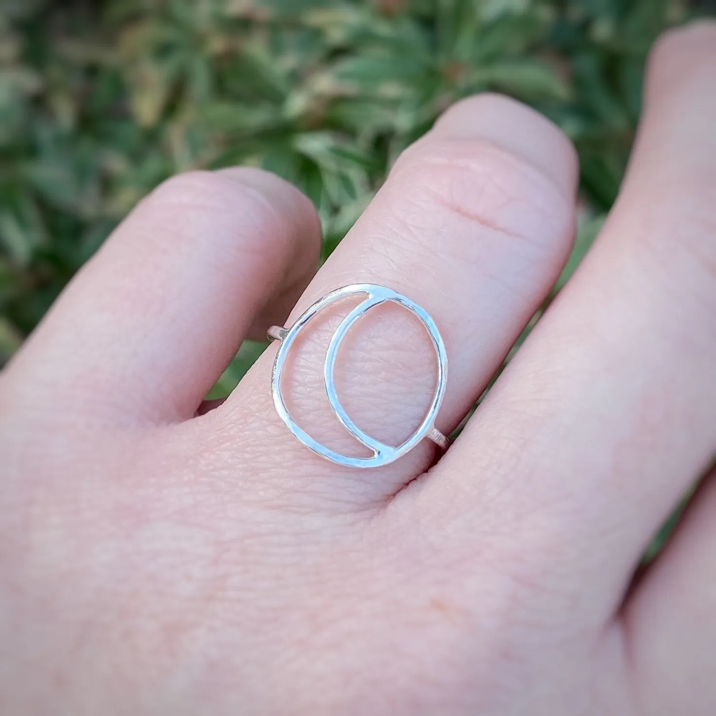 Hollow Moon Ring / Made to Order