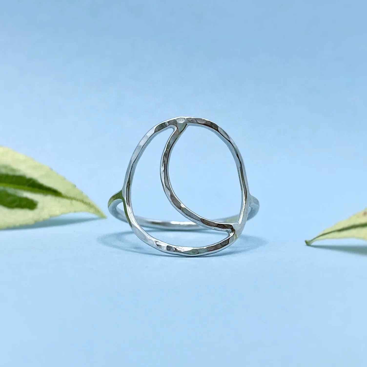 Hollow Moon Ring / Made to Order