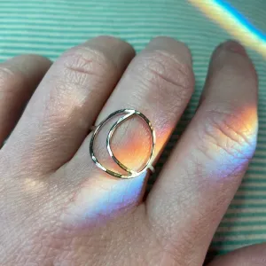 Hollow Moon Ring / Made to Order