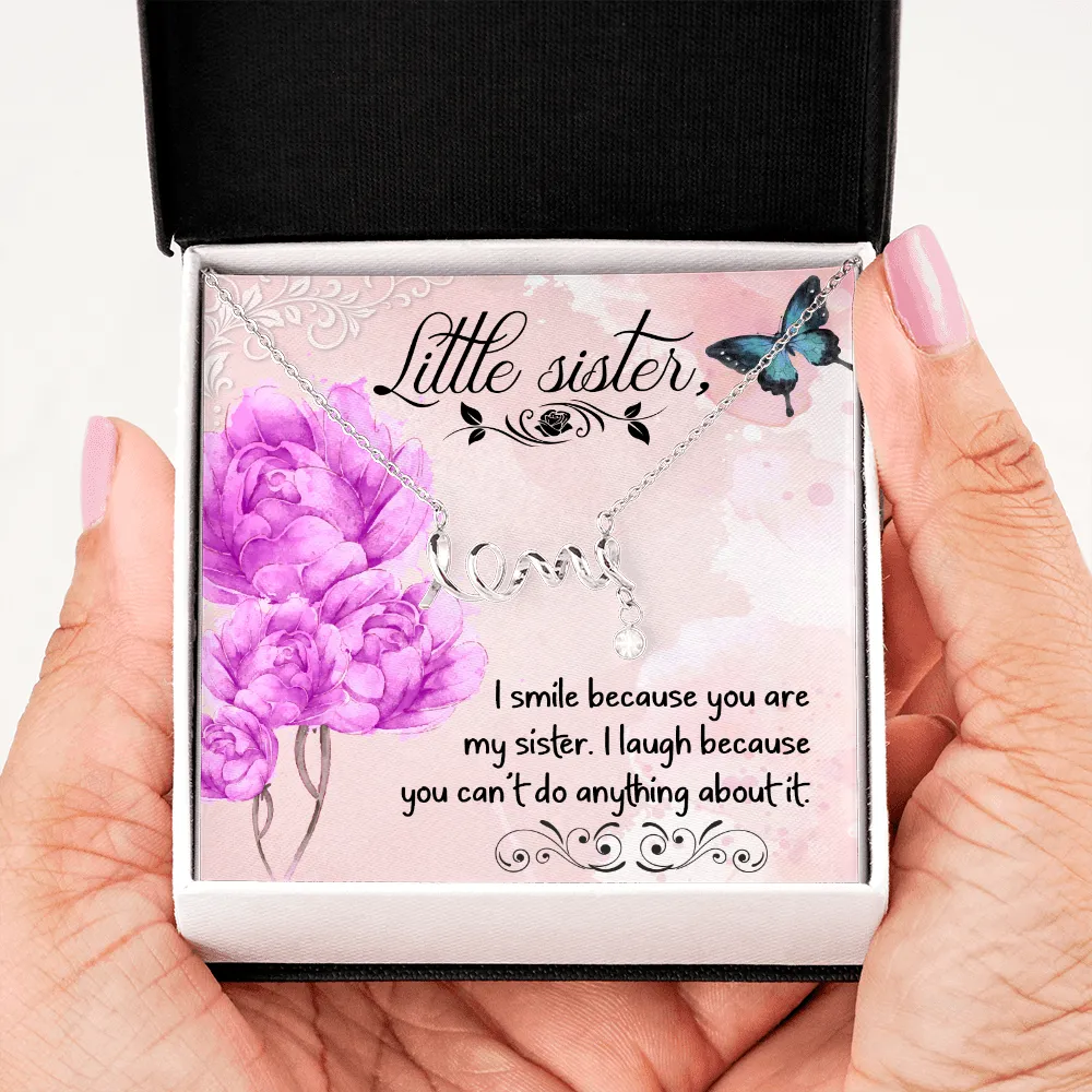 I smile -Scripted Love Necklace for Little Sister