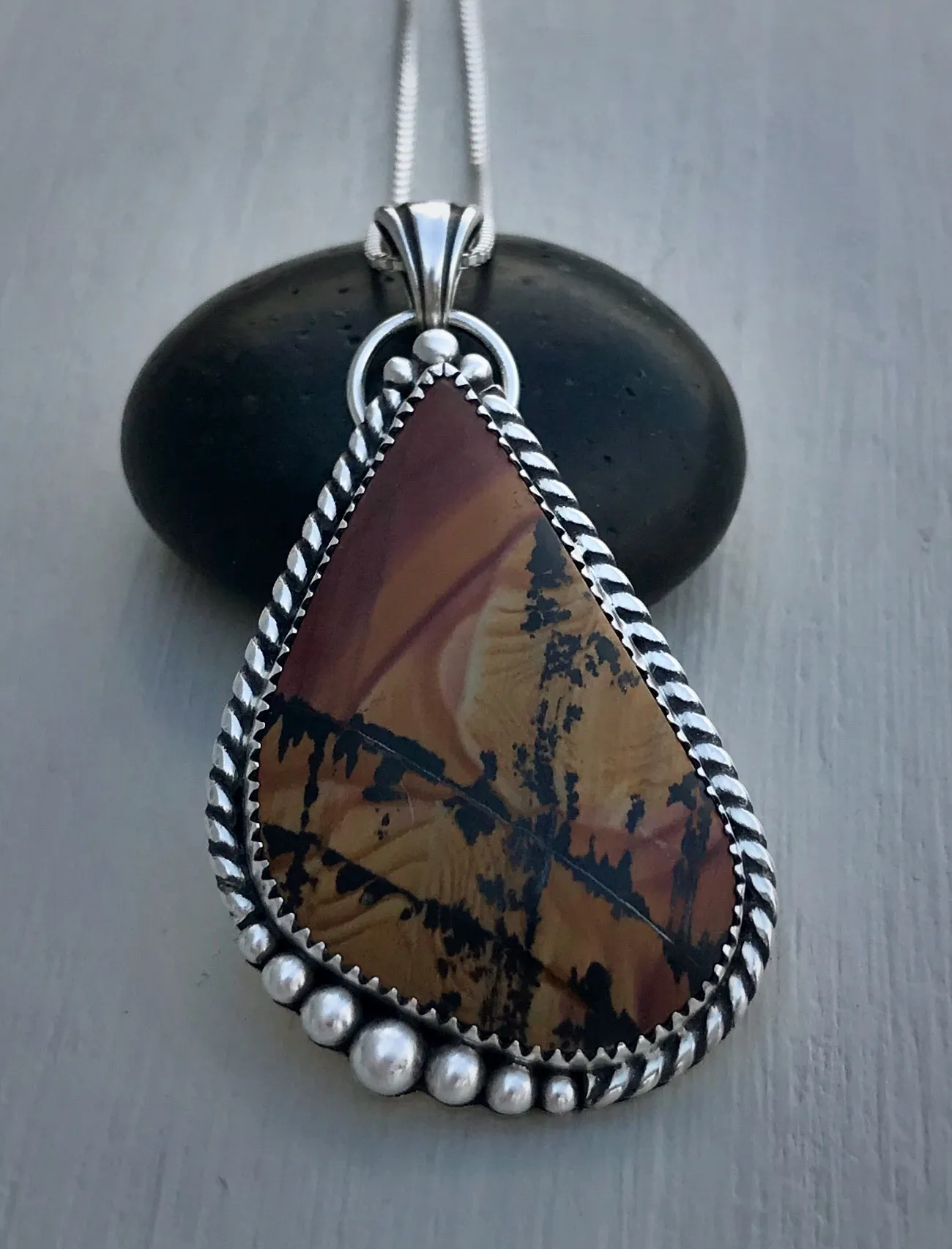 Indian Paint Stone Pendant