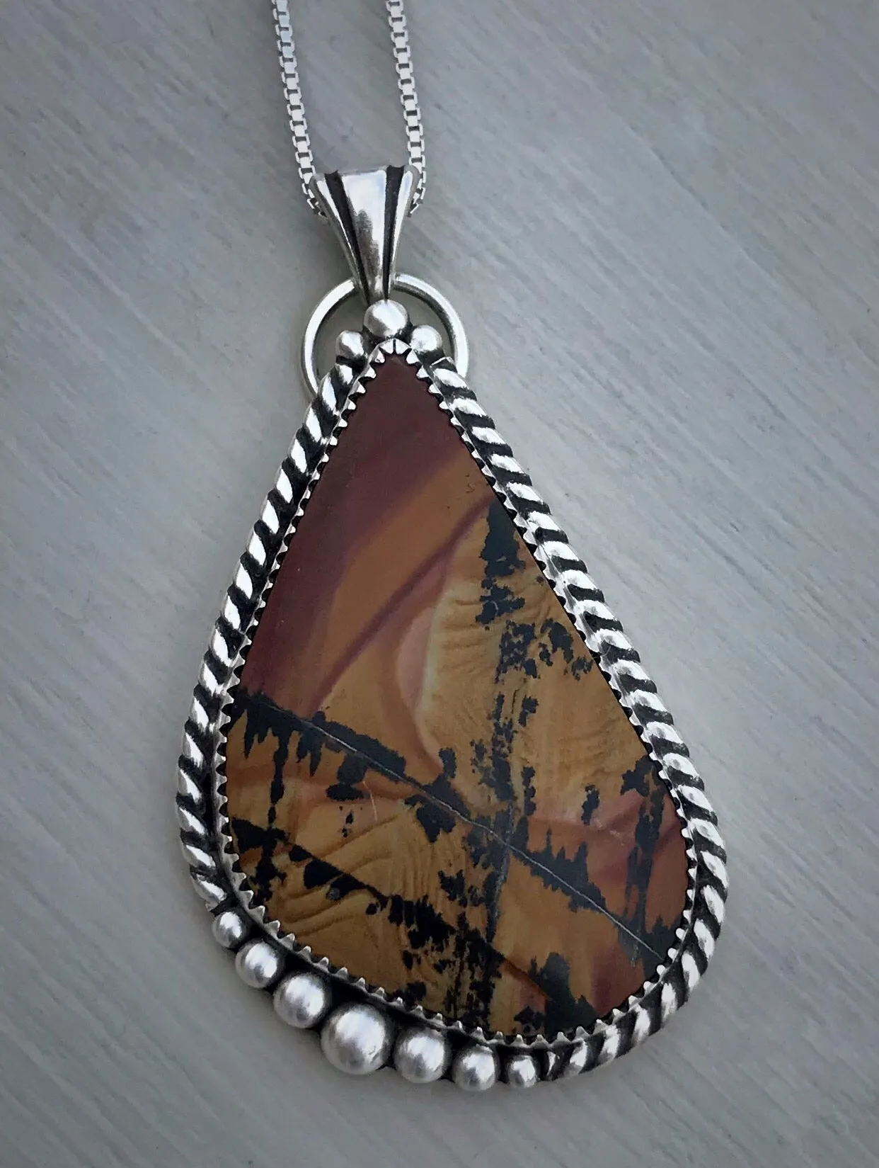 Indian Paint Stone Pendant