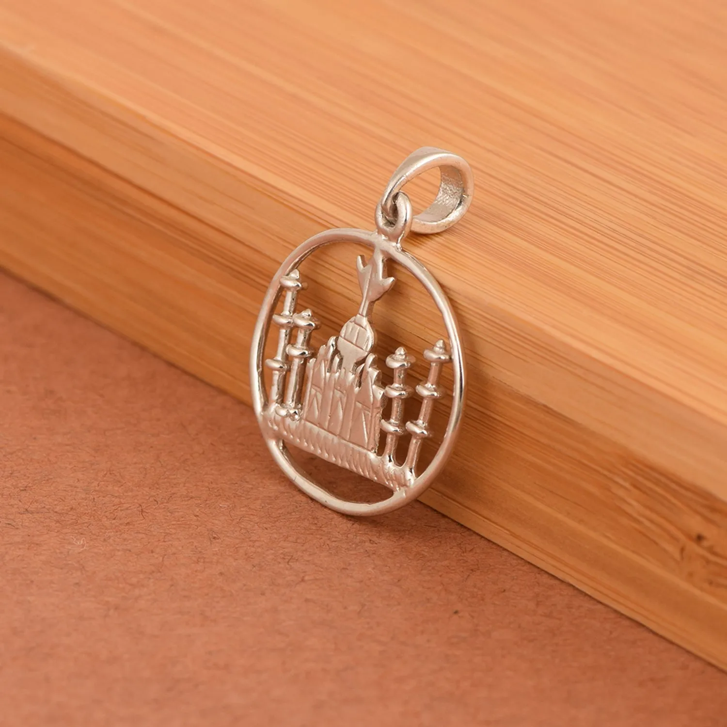 Indian Traditional 925 Sterling Silver Pendant Taj Mahal Pendant Handmade Jewelry