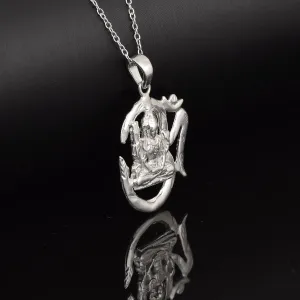 Indian Traditional Handmade Pendant 925 Sterling Silver Religious Lord Shiva Om Pendant
