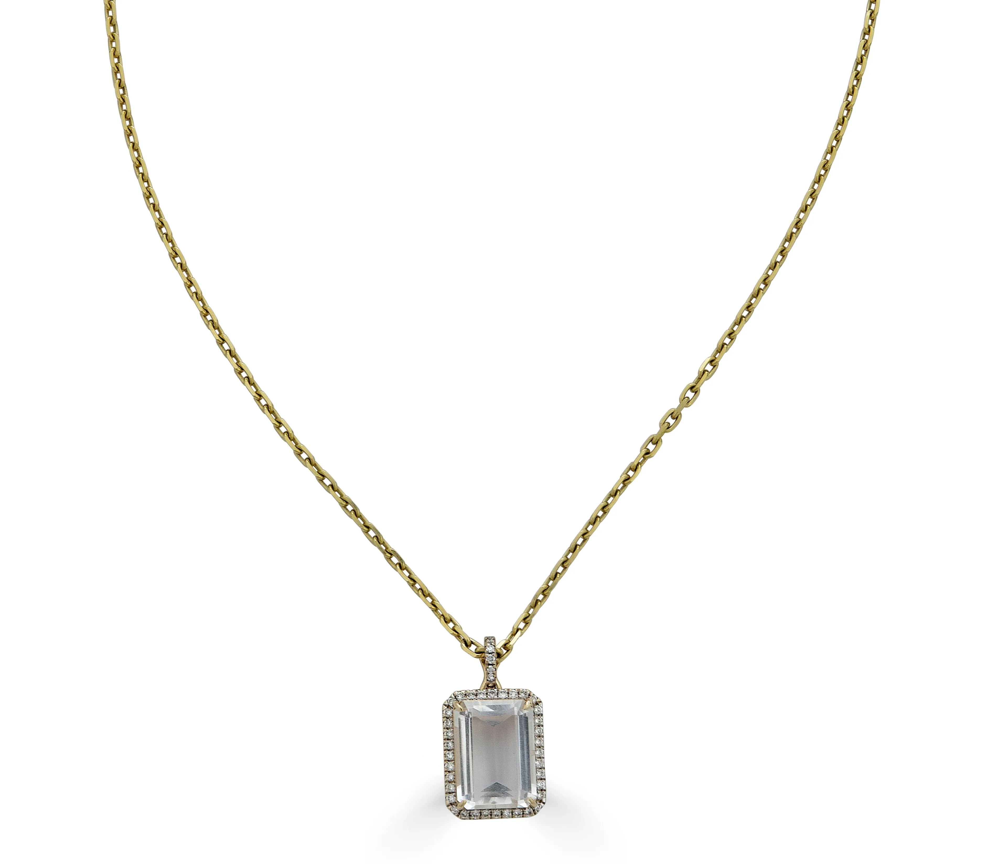 Jacques Diamond Encrusted Power Crystal Necklace
