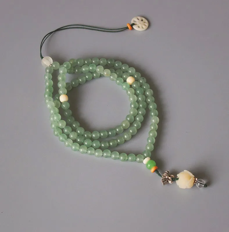 Jade Om Mala Necklace