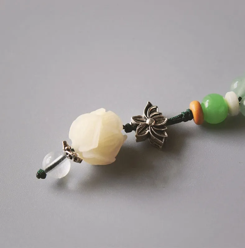 Jade Om Mala Necklace