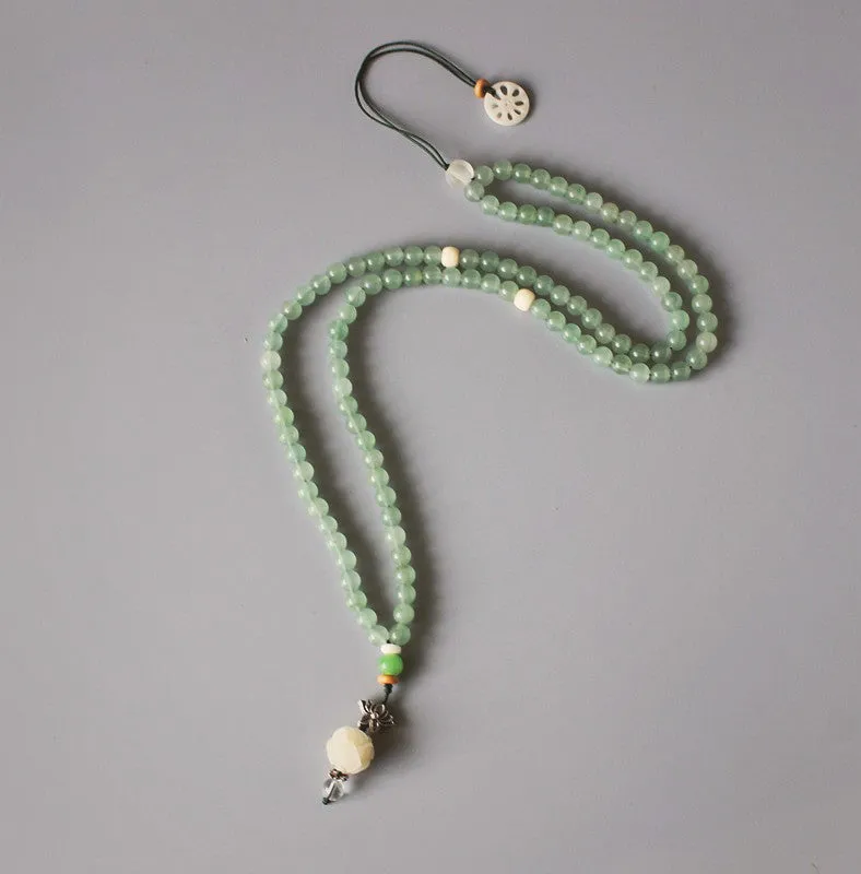 Jade Om Mala Necklace