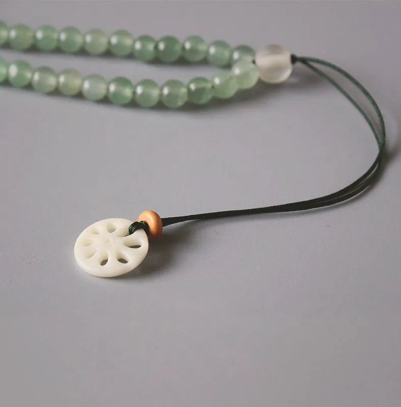 Jade Om Mala Necklace