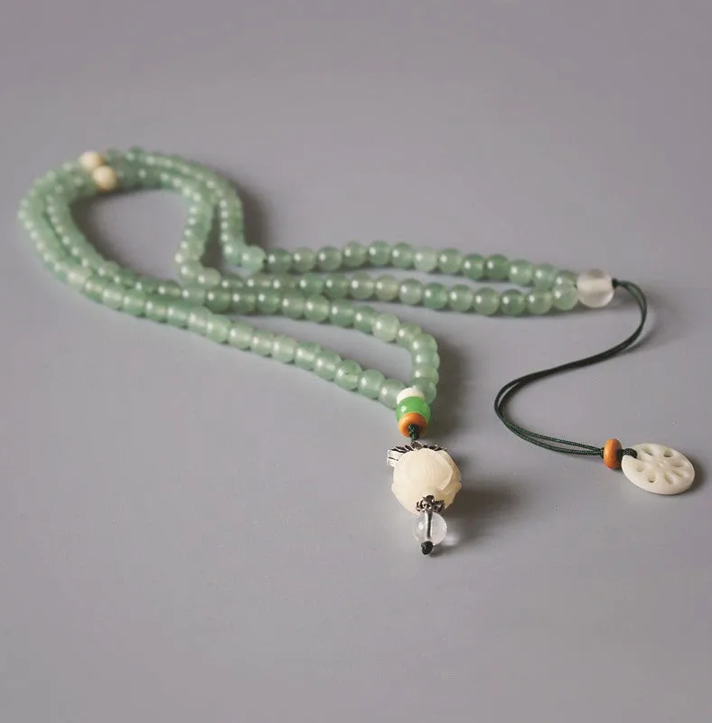 Jade Om Mala Necklace