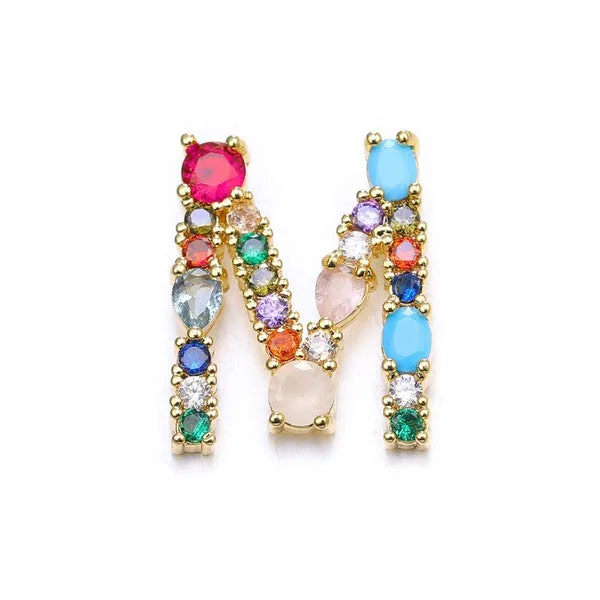 Jude Gem Initial Necklace
