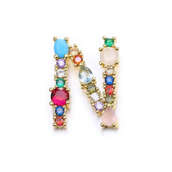 Jude Gem Initial Necklace