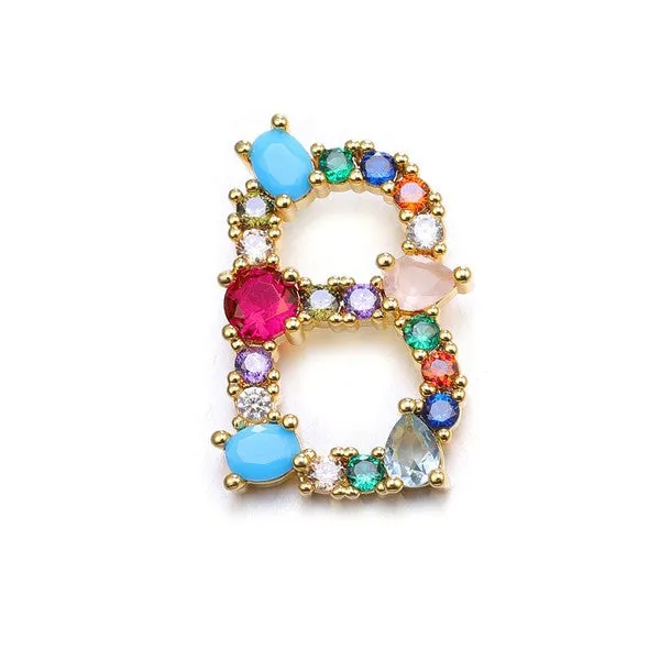 Jude Gem Initial Necklace