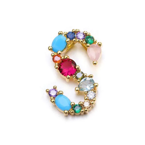 Jude Gem Initial Necklace