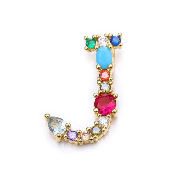 Jude Gem Initial Necklace