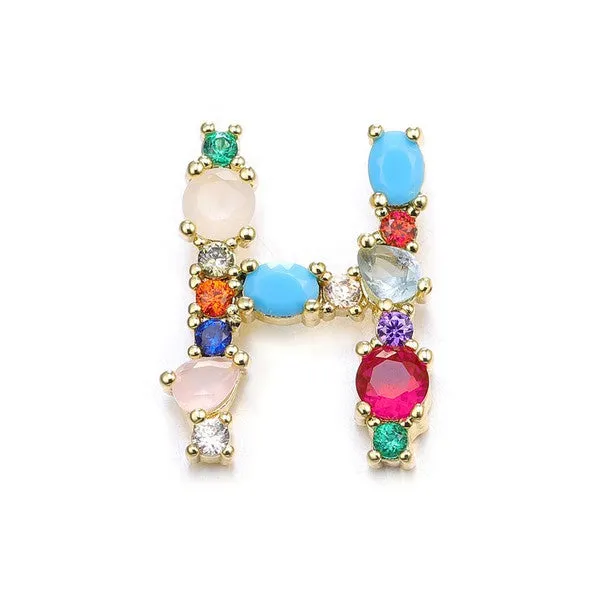 Jude Gem Initial Necklace