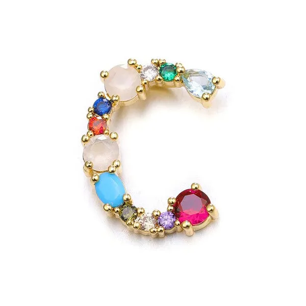Jude Gem Initial Necklace