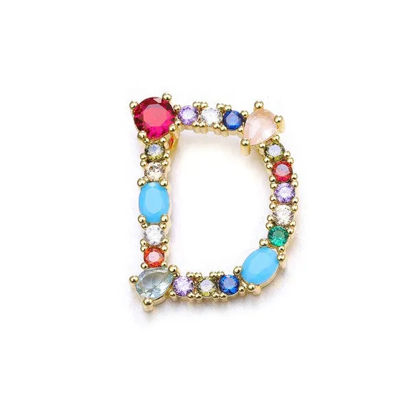 Jude Gem Initial Necklace
