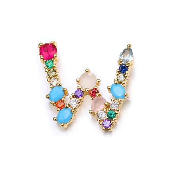 Jude Gem Initial Necklace