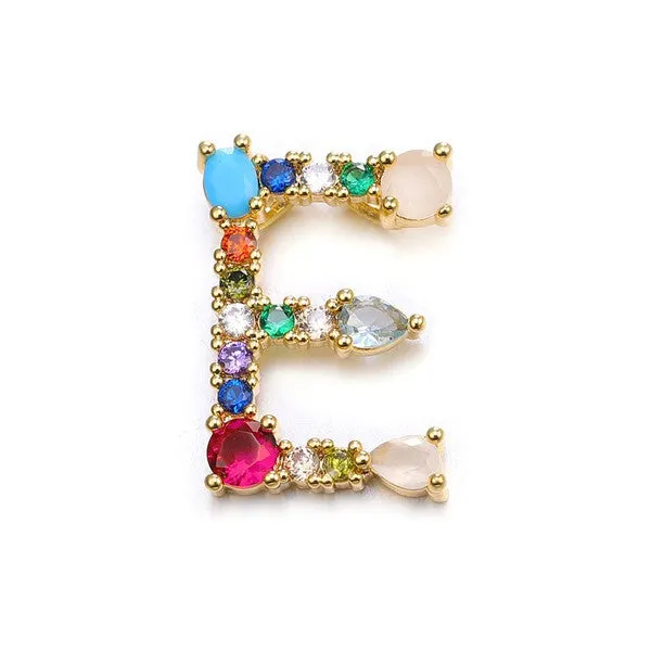 Jude Gem Initial Necklace