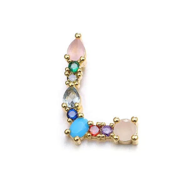 Jude Gem Initial Necklace