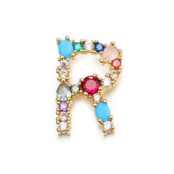 Jude Gem Initial Necklace