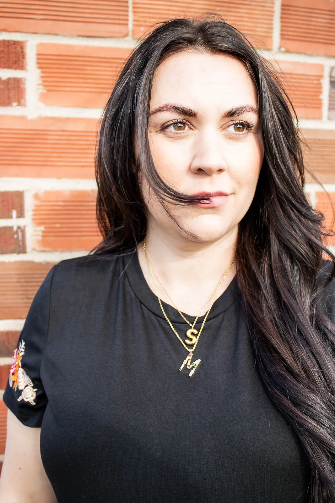 Jude Gem Initial Necklace