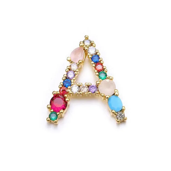 Jude Gem Initial Necklace