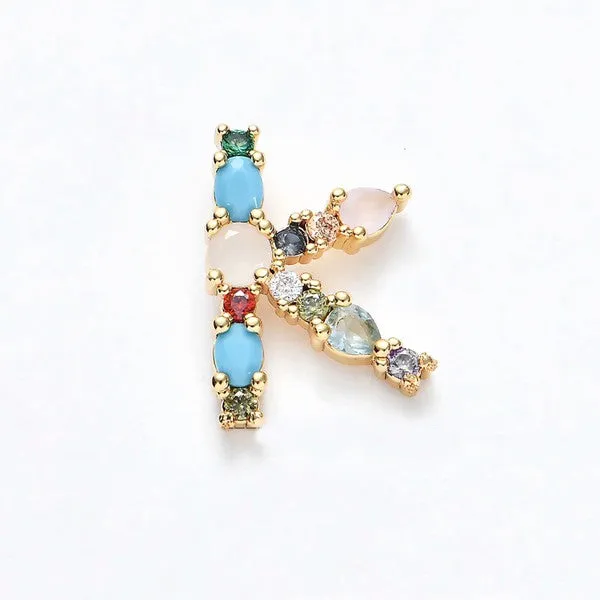 Jude Gem Initial Necklace