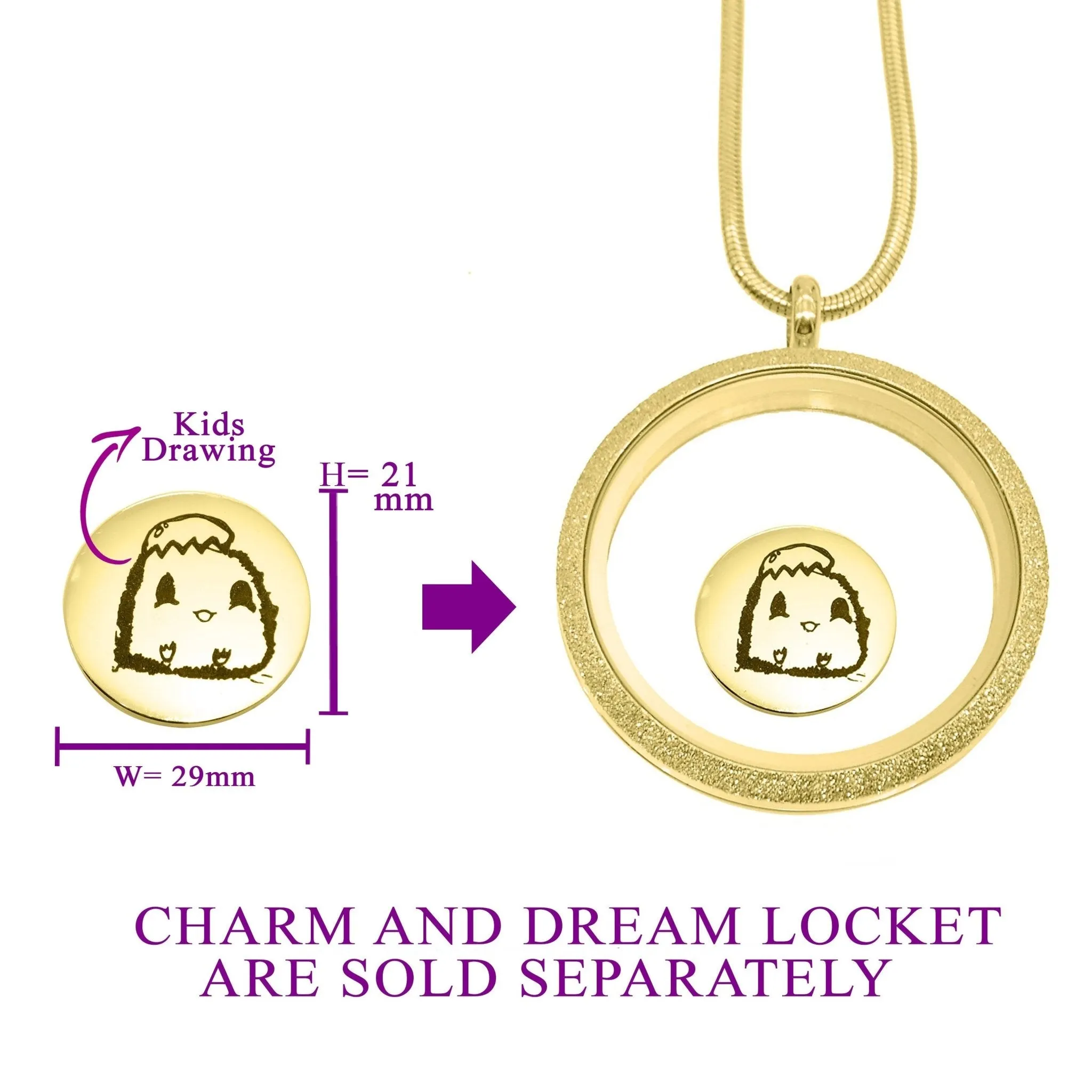 Kids Drawing Charm for Dream Locket