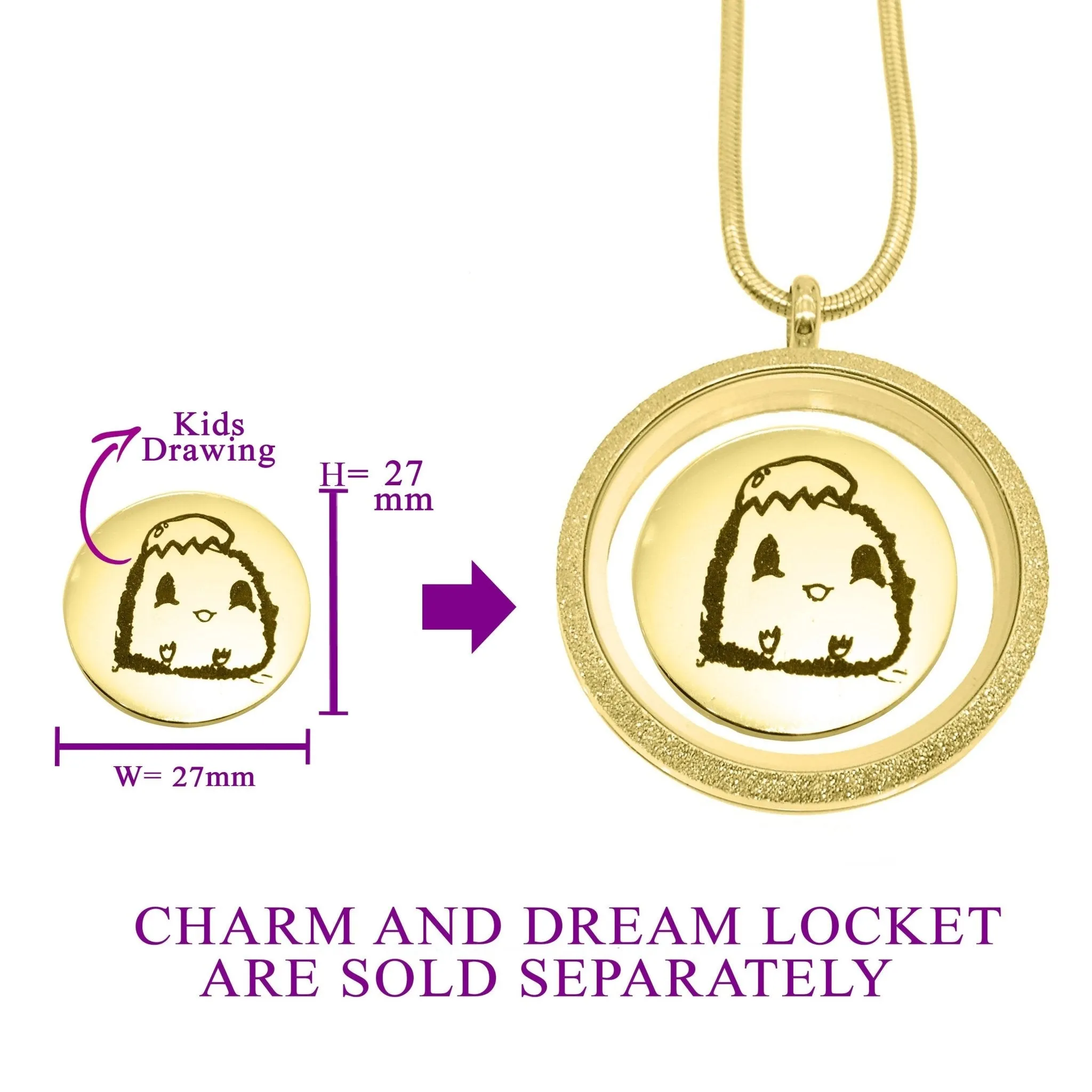 Kids Drawing Charm for Dream Locket