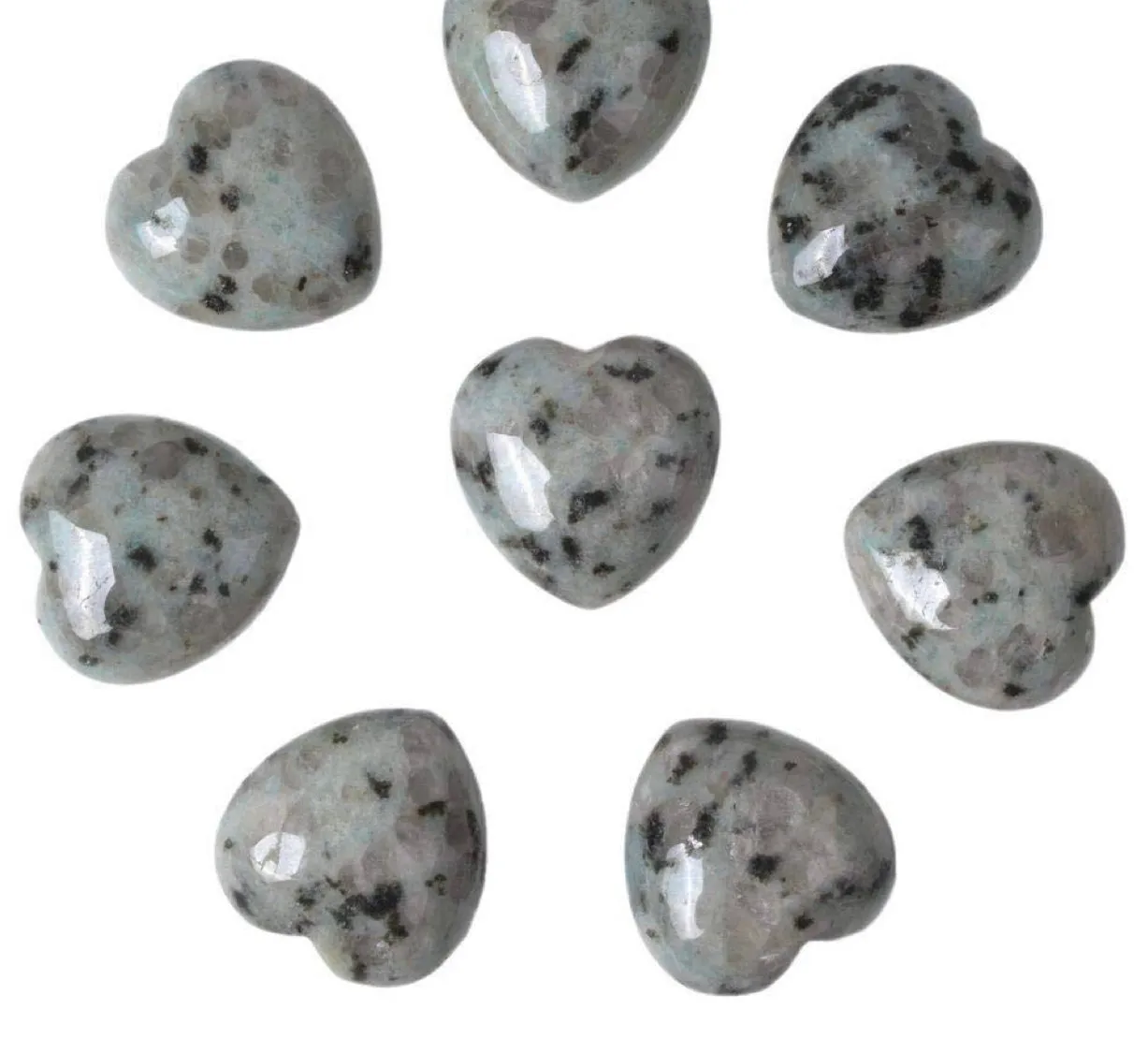 Kiwi Jasper Crystal Heart