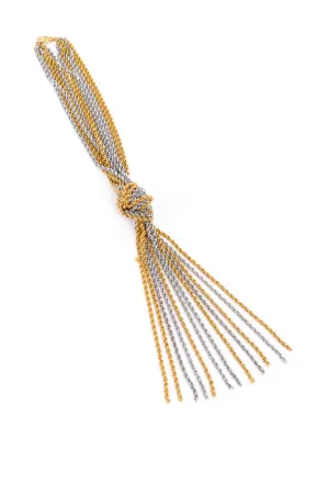 Knotted Mixed Metal Necklace