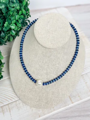 Lady In Blue Gemstone Necklace