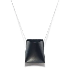 Large Oxidized Silver Bell Pendant