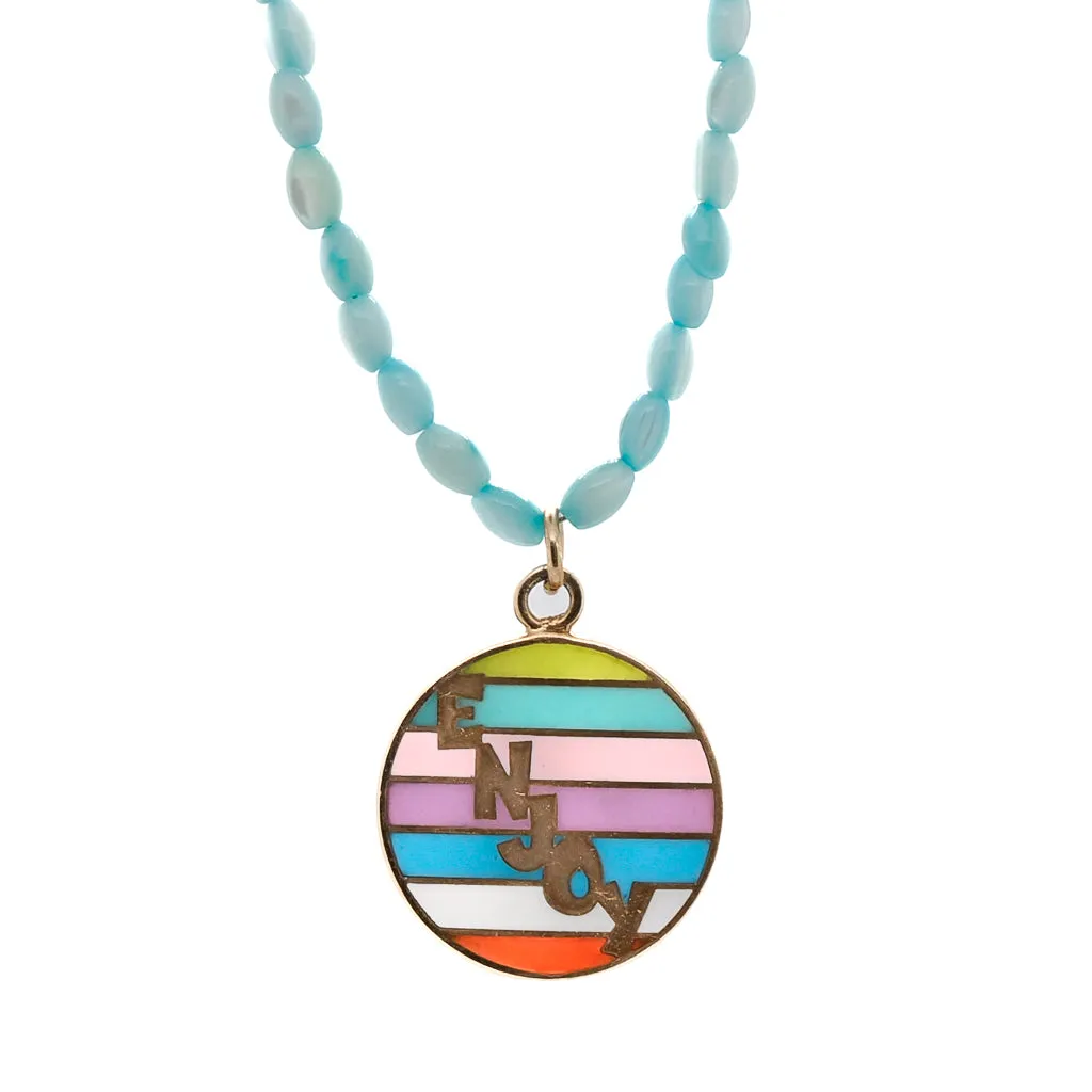 Larimar Choker Enjoy Necklace